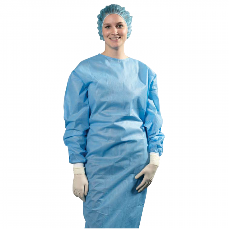 Surgical gown with 2 hand towels